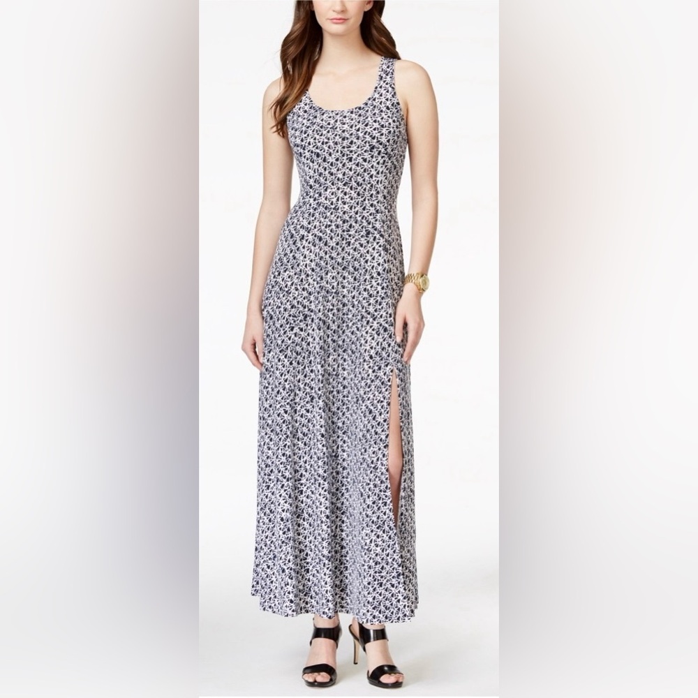MK Navy and White Patterned Dress